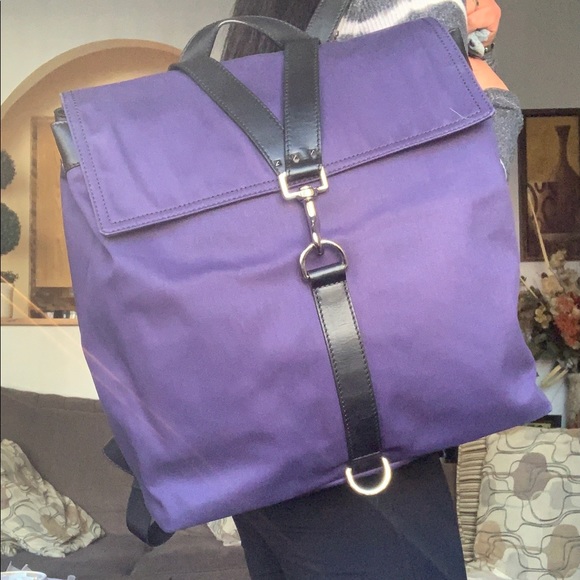 SALE🔥Authentic VALENTINO GARAVANI Canvas/leather flap large backpack/laptop - Picture 12 of 17